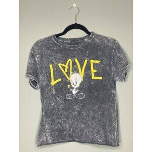 Looney Tunes Tweety Bird Love Women's Small T-Shirt Vintage Wash